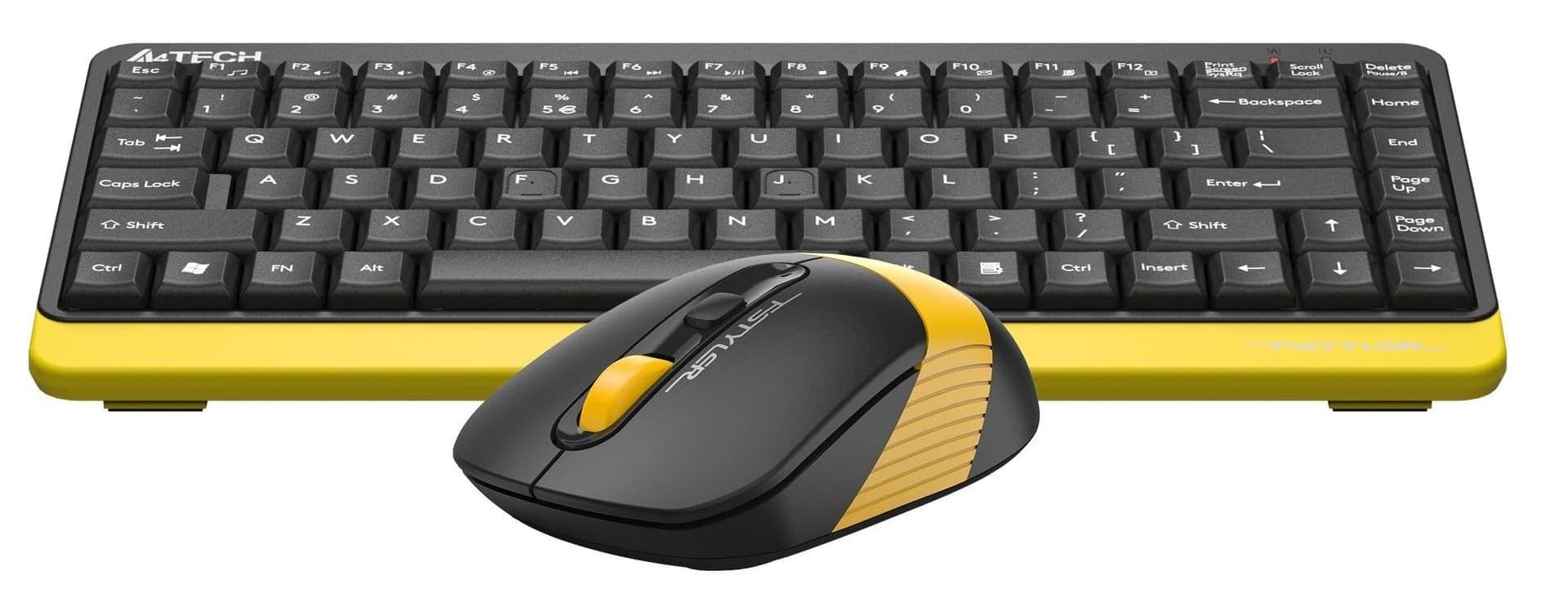 Комплект (Клавіатура та Миша) A4Tech FG1110 Fstyler Wireless Black-Yelloy