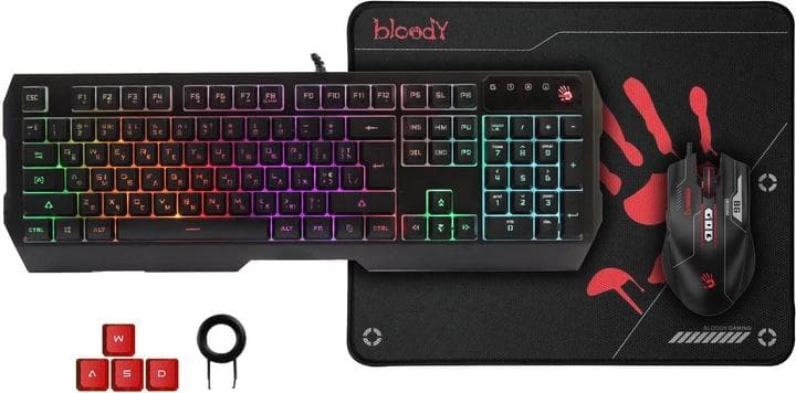 Комплект (Клавіатура, Миша та Килим) A4Tech Bloody B1700 USB Black