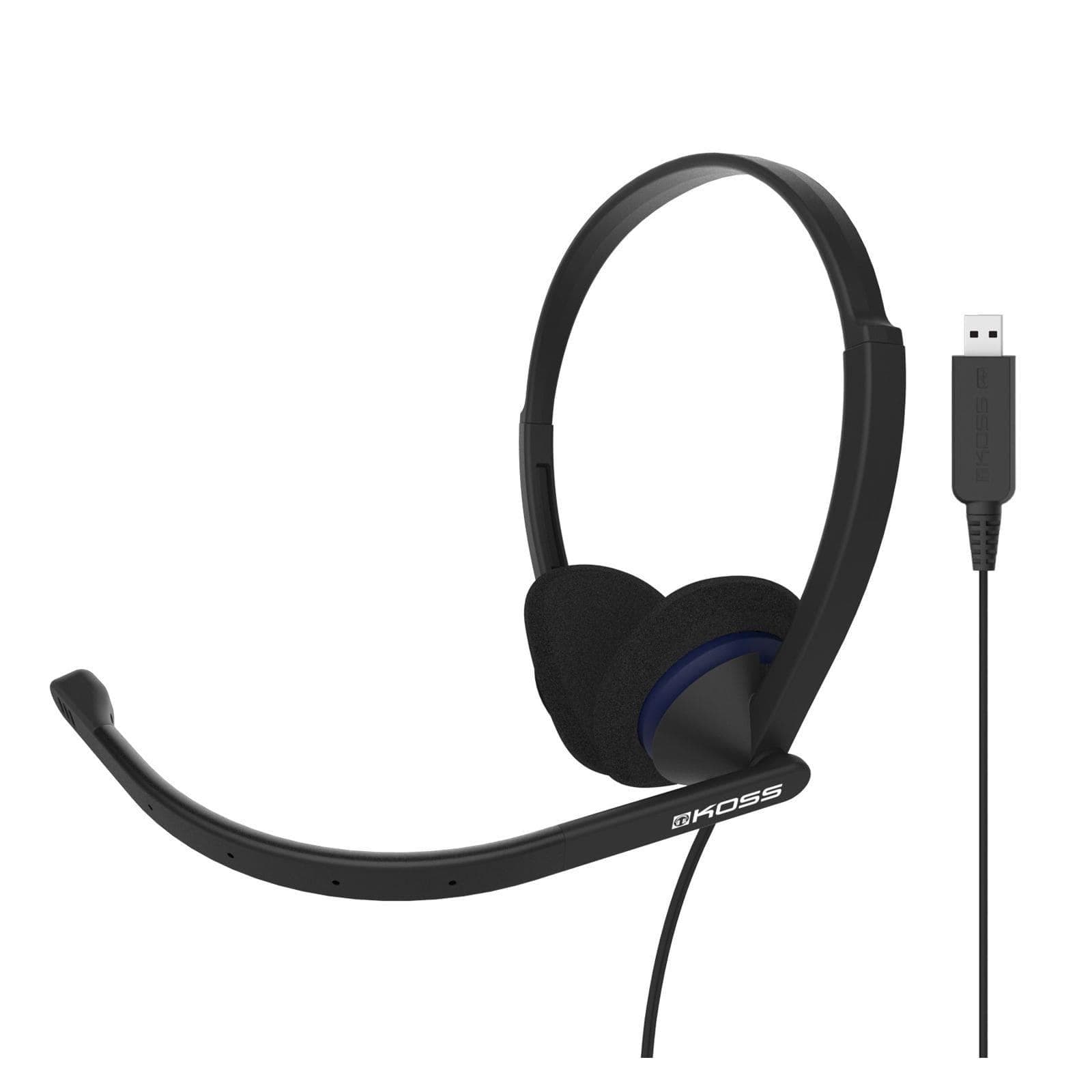 Гарнітура On-Ear Koss CS200 USB Uni Mic Black