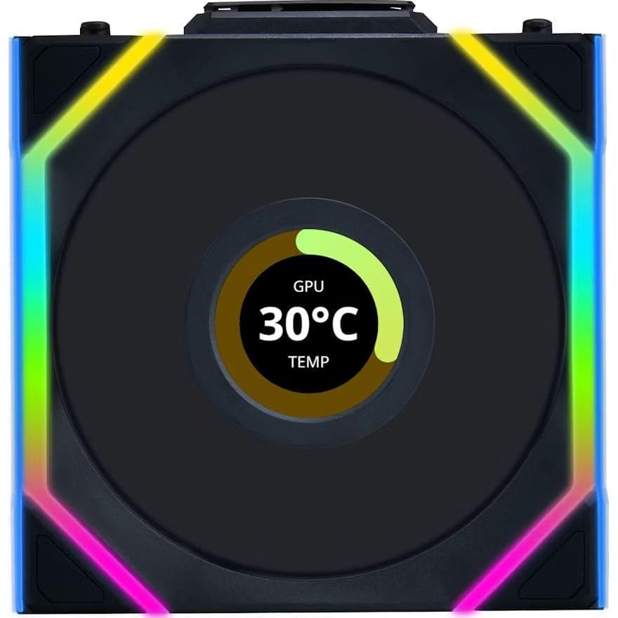 Вентилятор Lian Li UNI Fan SL WIRELESS LCD 120-1 (G99.12SLLCD1W1B.00) Black