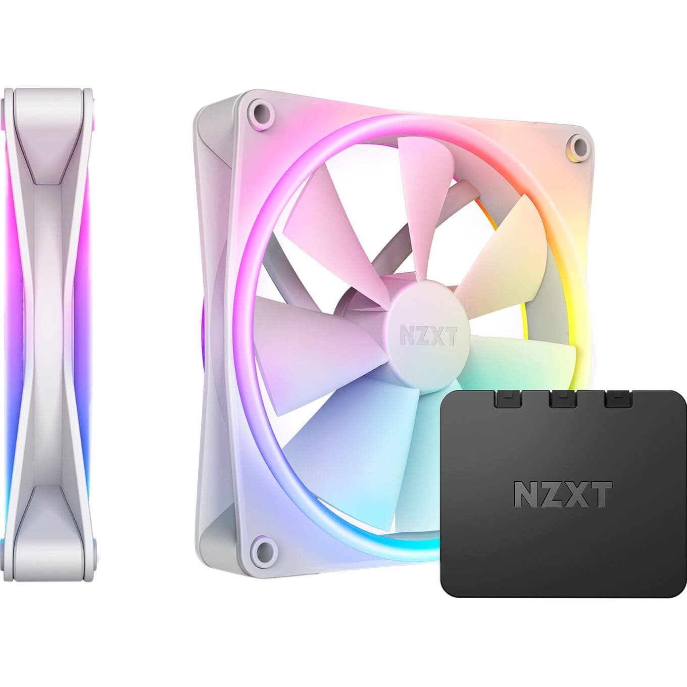 Вентилятор NZXT, F140RGB Duo - 140mm Dual-sided RGB Fan - Twin Pack (White) (RF-D14DF-W1)