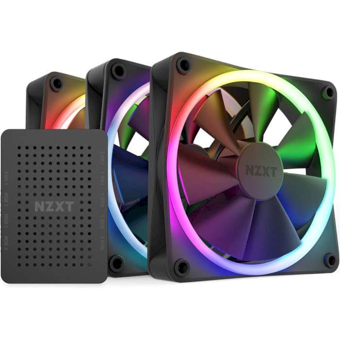 Комплект вентиляторов NZXT F120 RGB Triple Pack Black (RF-R12TF-B1)
