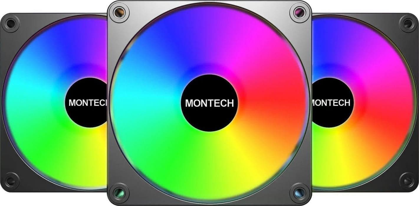 Комплект вентиляторів MONTECH GF120 V2 120MM ARGB PWM 3 Pack (B)