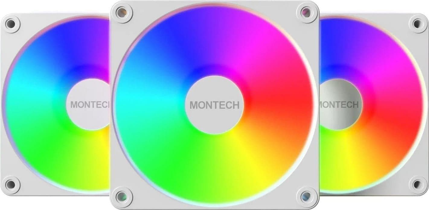 Комплект вентиляторів MONTECH GF120 V2 120MM ARGB PWM 3 Pack (W)